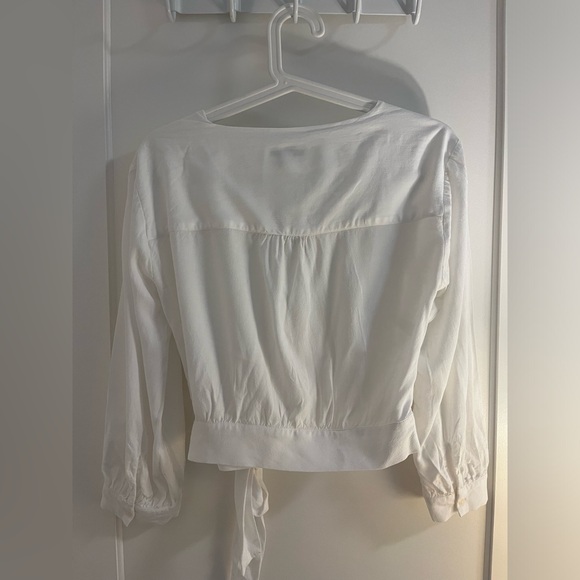Frank and Oak White Wrap Top - Picture 7 of 9
